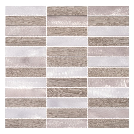 Andova Tiles Chocolat Stacked 1 x 4 PorcelainMetal Mosaic Tile SAM-ANDCHO319